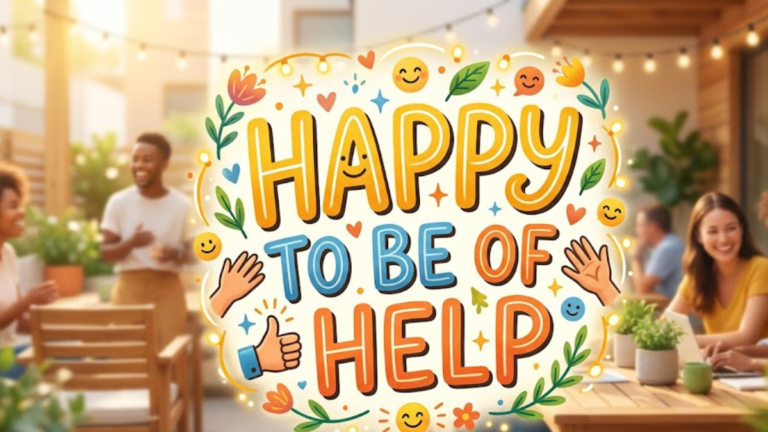 Happy to Be of Help: Meaning, Usage & Better Alternatives