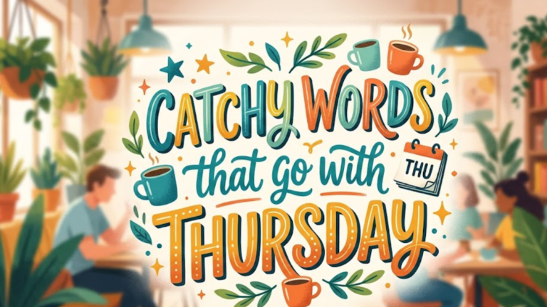 35 Catchy Words That Go With Thursday