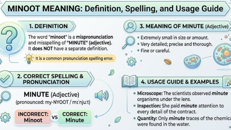 Minoot Meaning: Definition, Spelling, and Usage Guide