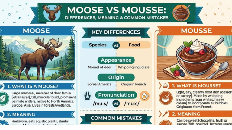 Moose vs Mousse: Differences, Meaning & Common Mistakes
