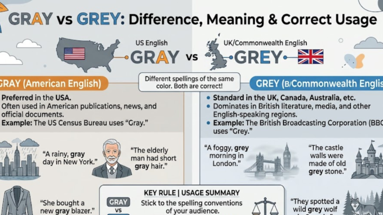 Gray vs Grey: Difference, Meaning & Correct Usage