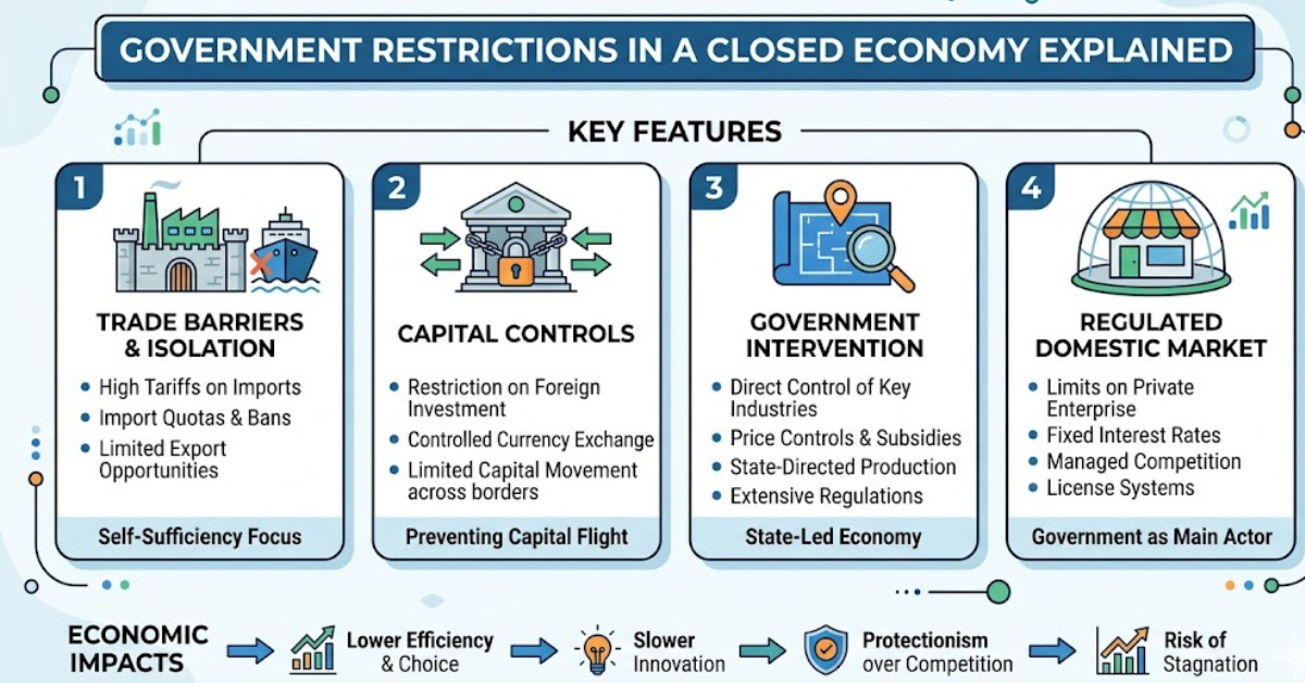 Government Restrictions in a Closed Economy Explained