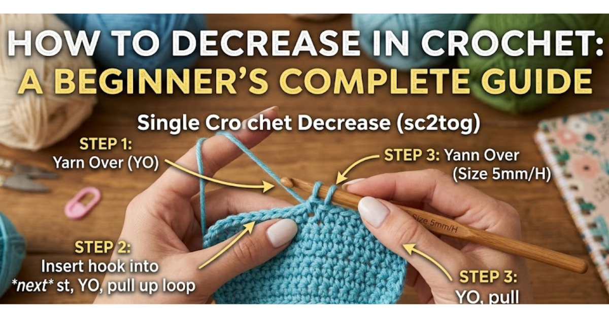 How to Decrease in Crochet: A Beginner's Complete Guide