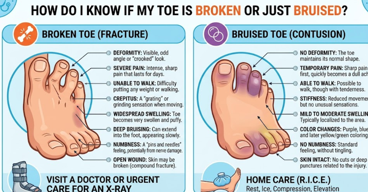 How Do I Know If My Toe Is Broken or Just Bruised?