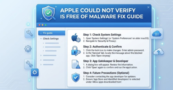 Apple Could Not Verify Is Free of Malware Fix Guide