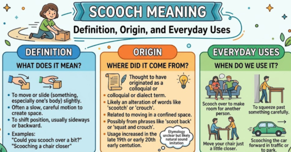 Scooch Meaning: Definition, Origin, and Everyday Uses