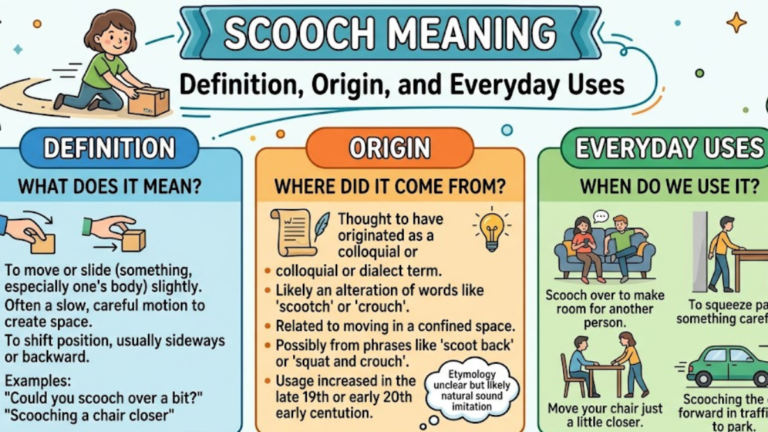 Scooch Meaning: Definition, Origin, and Everyday Uses