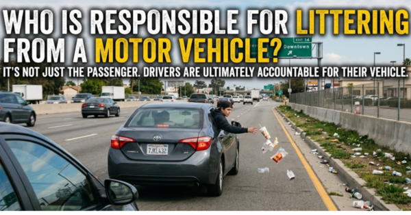 Who Is Responsible for Littering From a Motor Vehicle?
