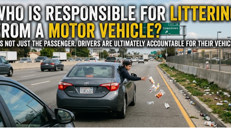 Who Is Responsible for Littering From a Motor Vehicle?