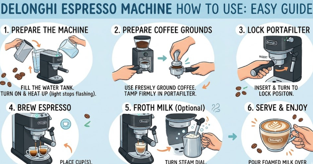 DeLonghi Espresso Machine How to Use: Easy Guide
