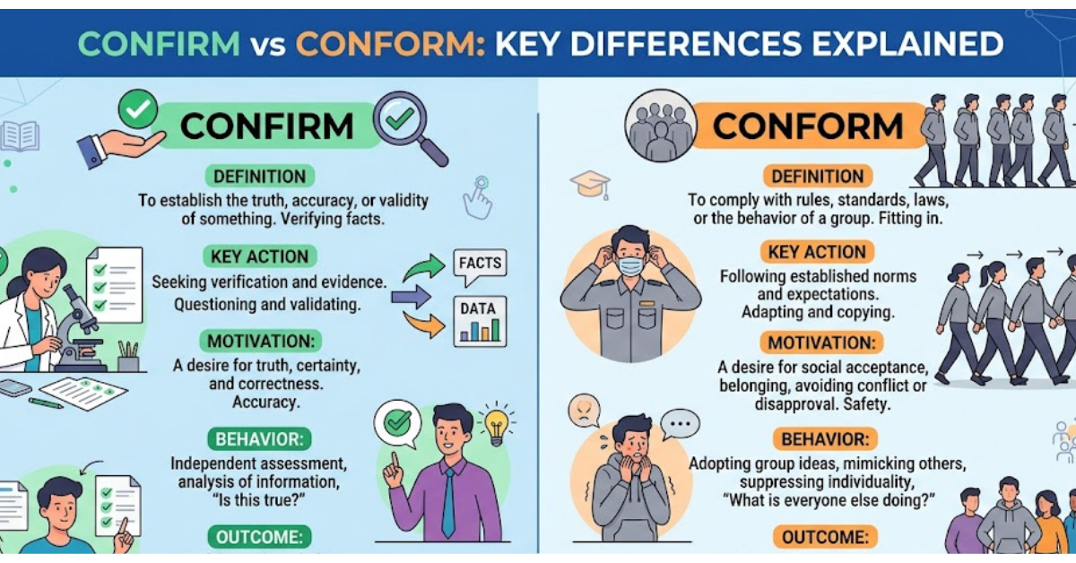 Confirm vs Conform: Key Differences Explained