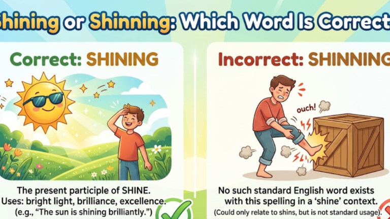 Shining or Shinning: Which Word Is Correct?