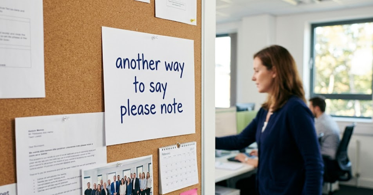 20 Another Ways to Say Please Note (With Examples)