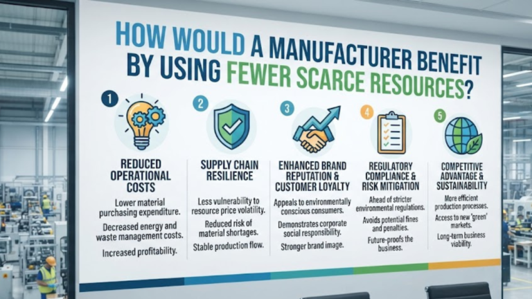 How Would a Manufacturer Benefit by Using Fewer Scarce Resources?