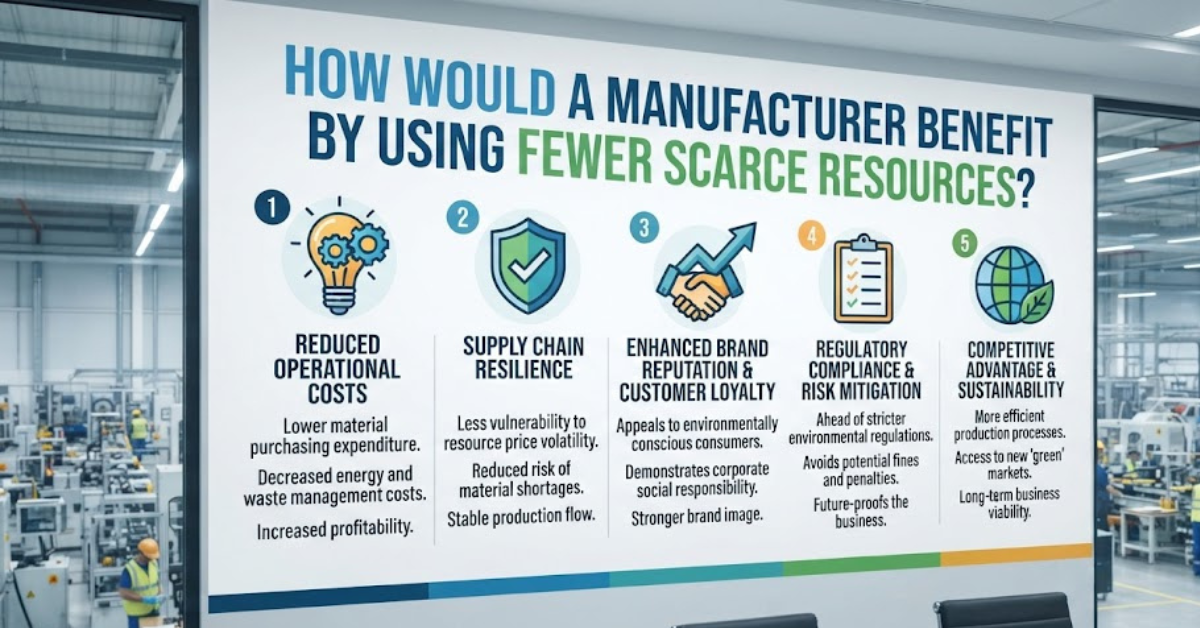How Would a Manufacturer Benefit by Using Fewer Scarce Resources?