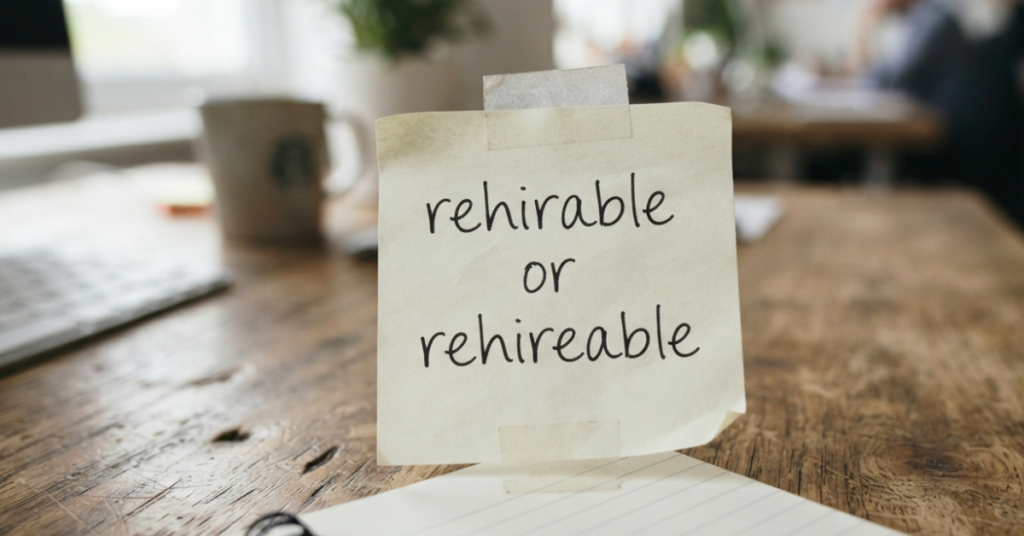Rehirable or Rehireable: Which Spelling Is Correct?